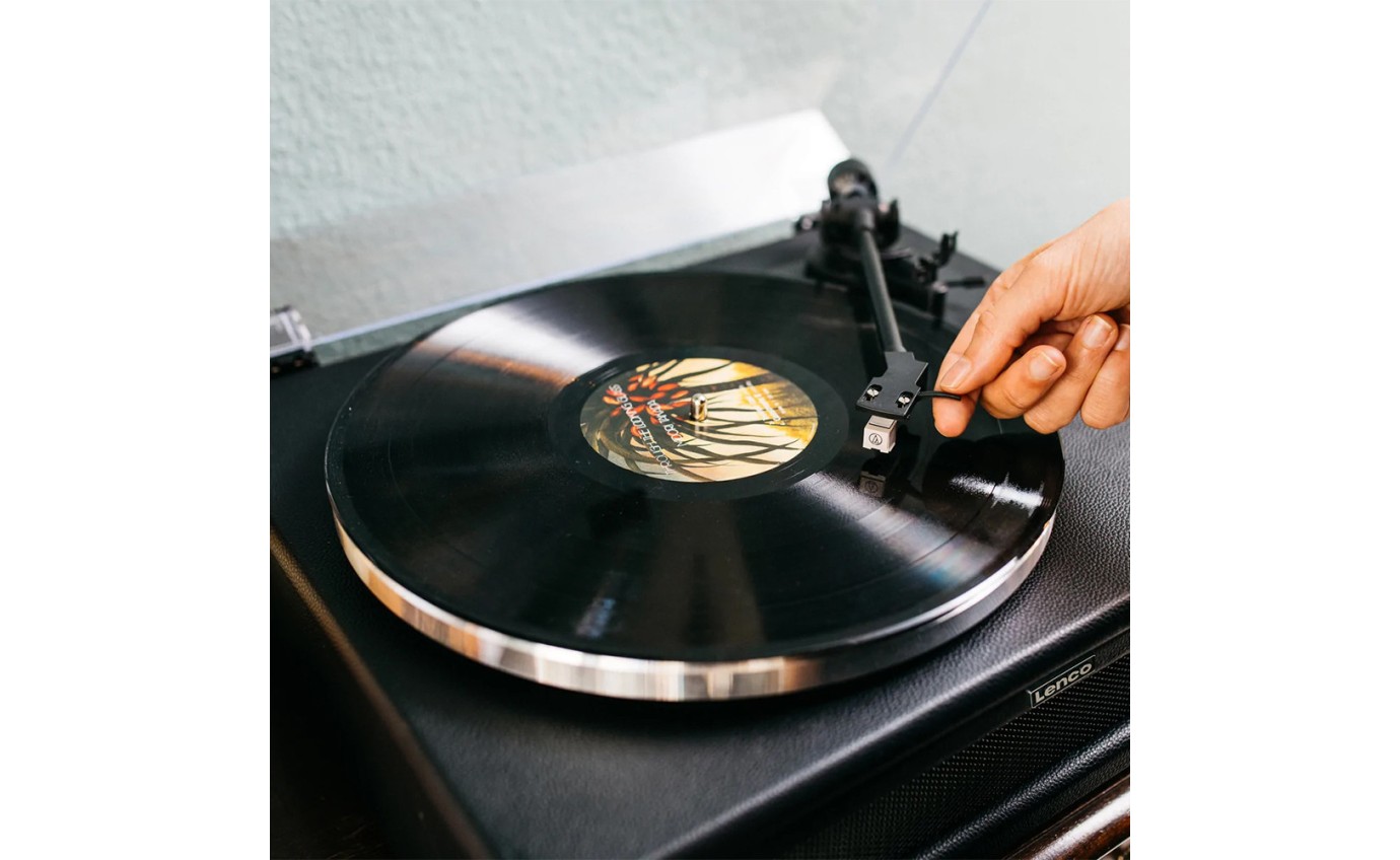 Lenco LS-430 Turntable with 4 Built-in Bluetooth Speakers 50W (Black) LS430BK