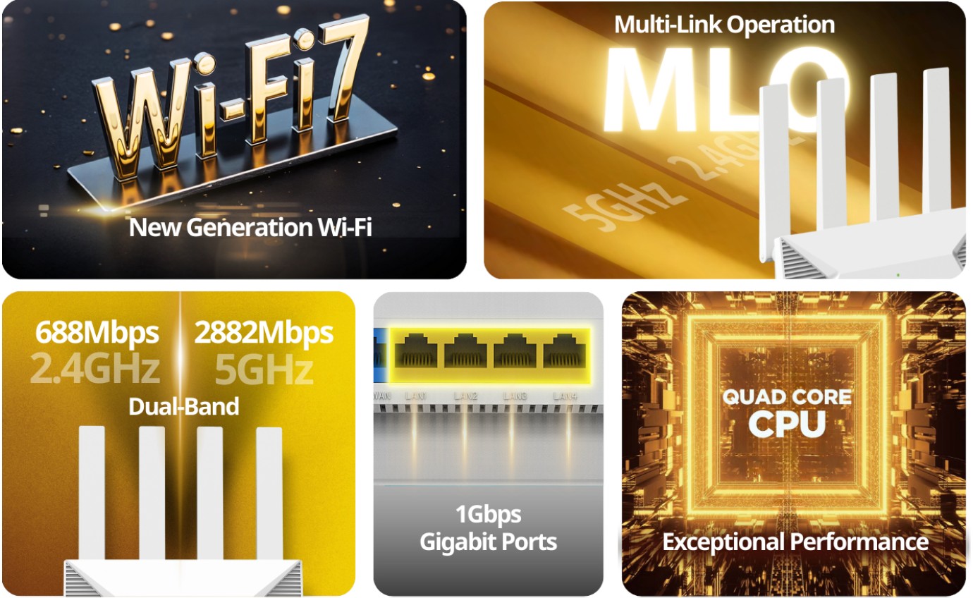 D-Link BE3600 Mesh Wi-Fi 7 Router DIRBE3602