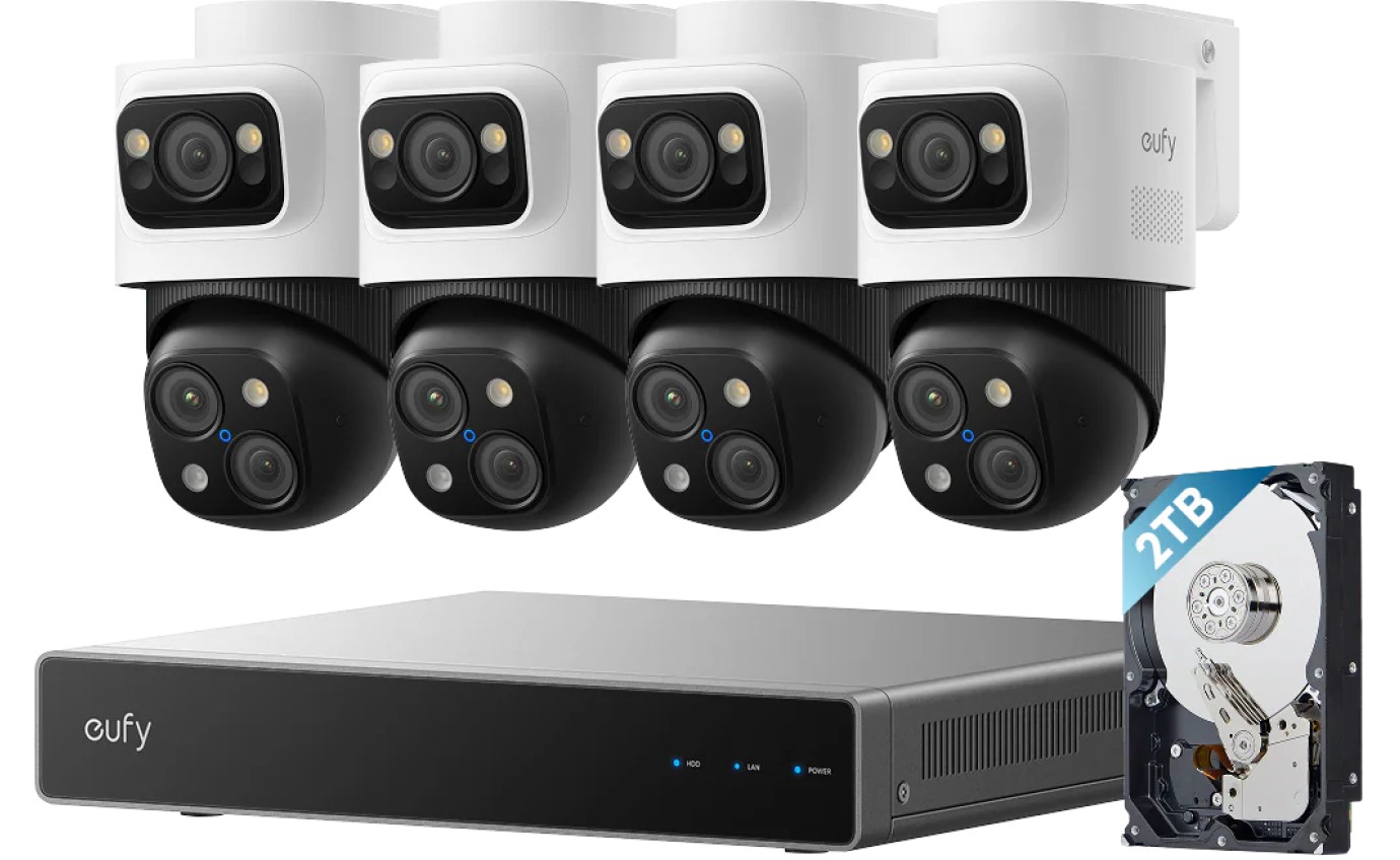 eufy Security NVR Security System S4 Max (4 PoE PTZ Kit) E8E00T21