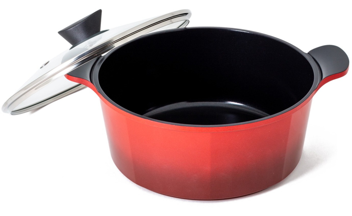 Neoflam 28cm Venn Casserole Induction Red ECVEC281