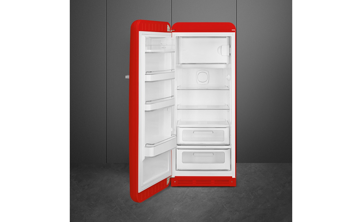 Smeg 270L 50s Style Retro Single Door Fridge (Red) FAB28LRD5AU