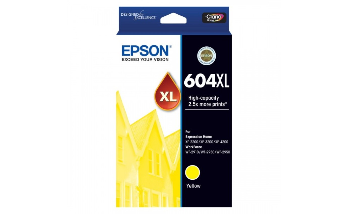 Epson 604XL High Yield Ink Cartridge (Yellow) T10H492