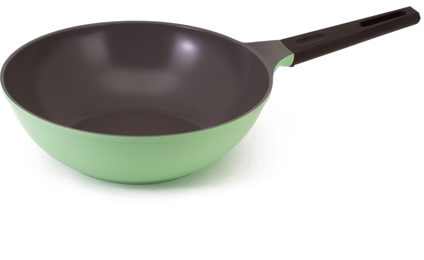 Neoflam 30cm Nature+ Wok Pan Induction (Apple Green) CTW30AG