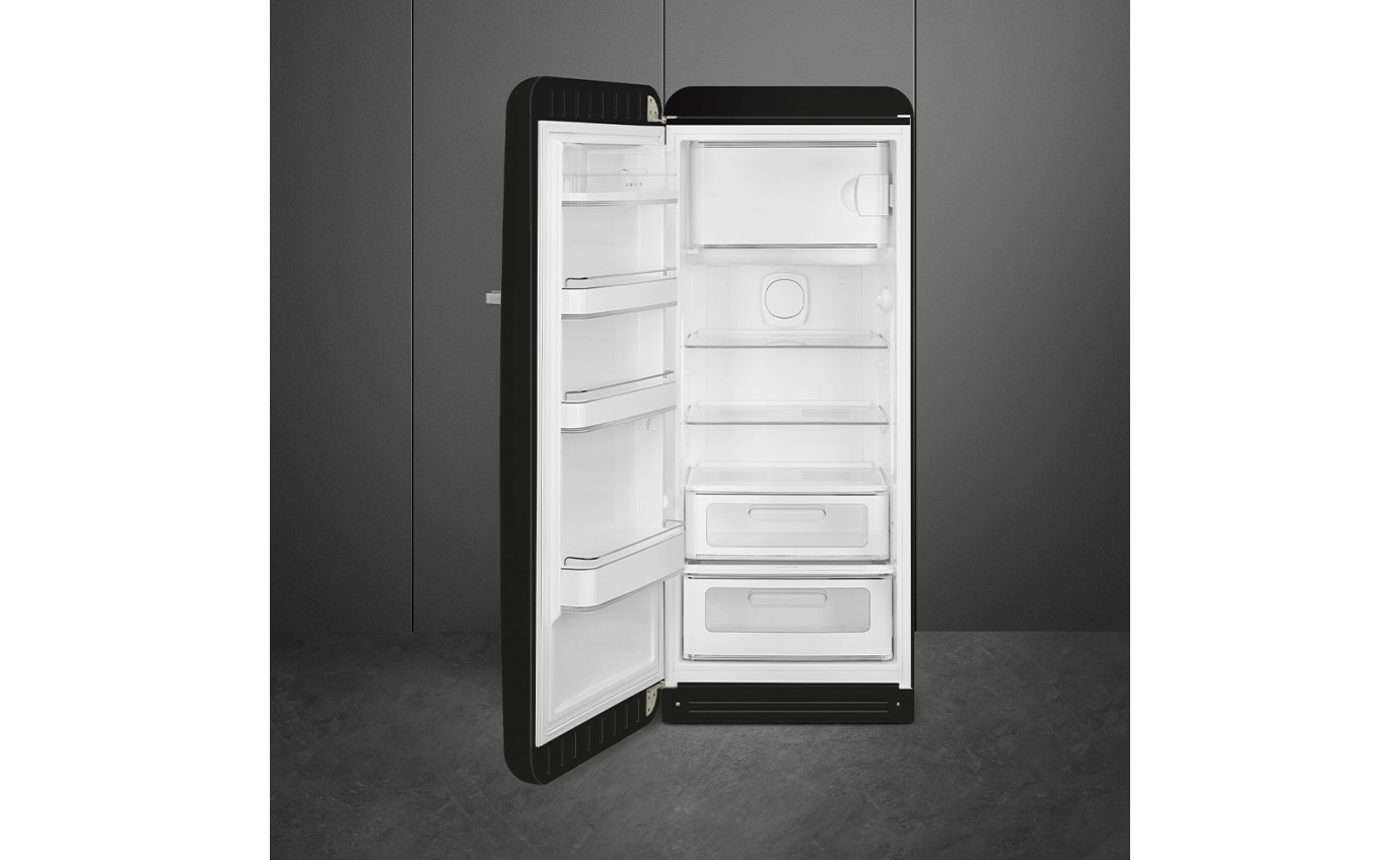 Smeg 270L 50s Style Retro Single Door Fridge (Black) FAB28LBL5AU