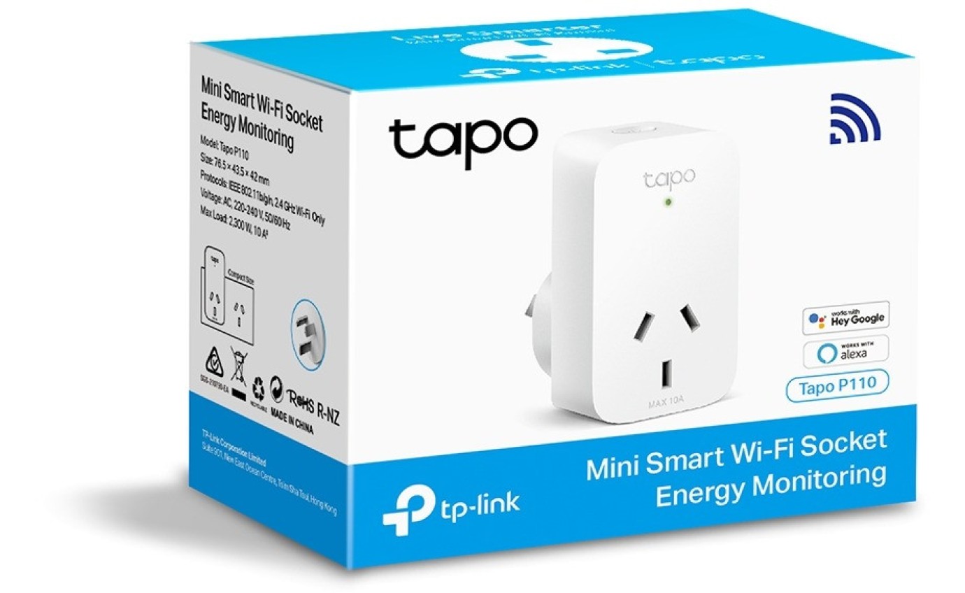Tapo Mini Energy Monitoring Wi-Fi Smart Plug (1 Pack) TAPOP1101PACK
