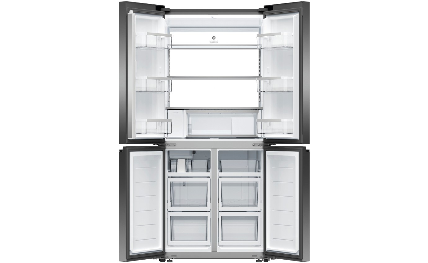 Fisher & Paykel 498L Series 7 Quad Door Refrigerator Freezer, Ice & Water RF500QNUB1
