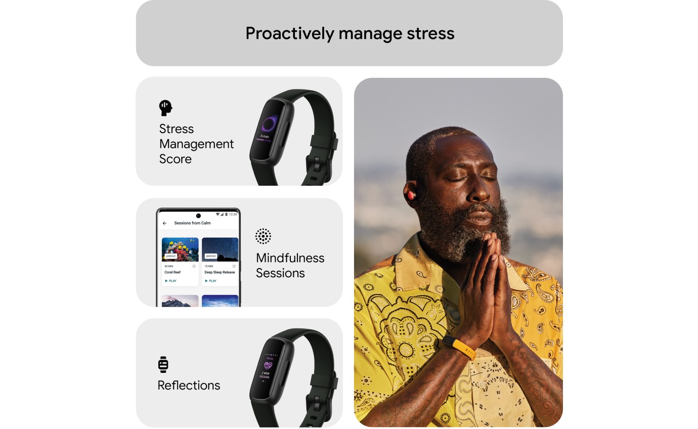 Fitbit Inspire 3 Smartwatch (Midnight Zen/Black) FB424BKBKFRCJK