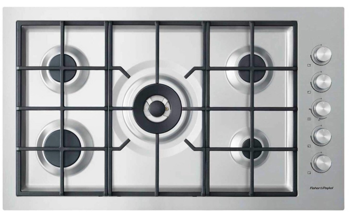 Fisher & Paykel 90cm Series 9 5 Burner Gas Cooktop, Flush Fit, LPG CG905DWLPFCX3