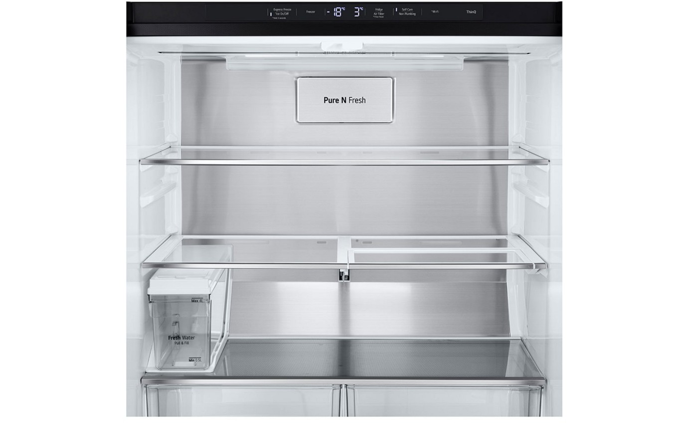 LG 508L Slim French Door Fridge (Matte Black) GFLN500MBL