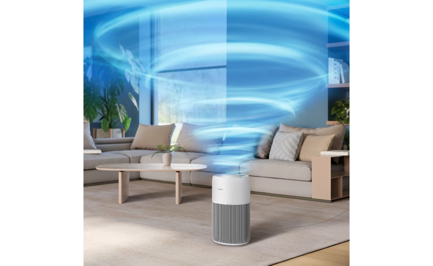 Philips PureProtect Quiet 2200 Series Smart Air Purifier (Silver White) AC222010