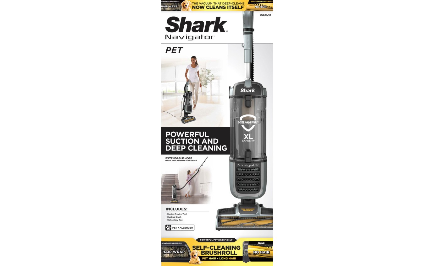 Shark Navigator Pet Vacuum with Self Cleaning Brushroll ZU62ANZMN