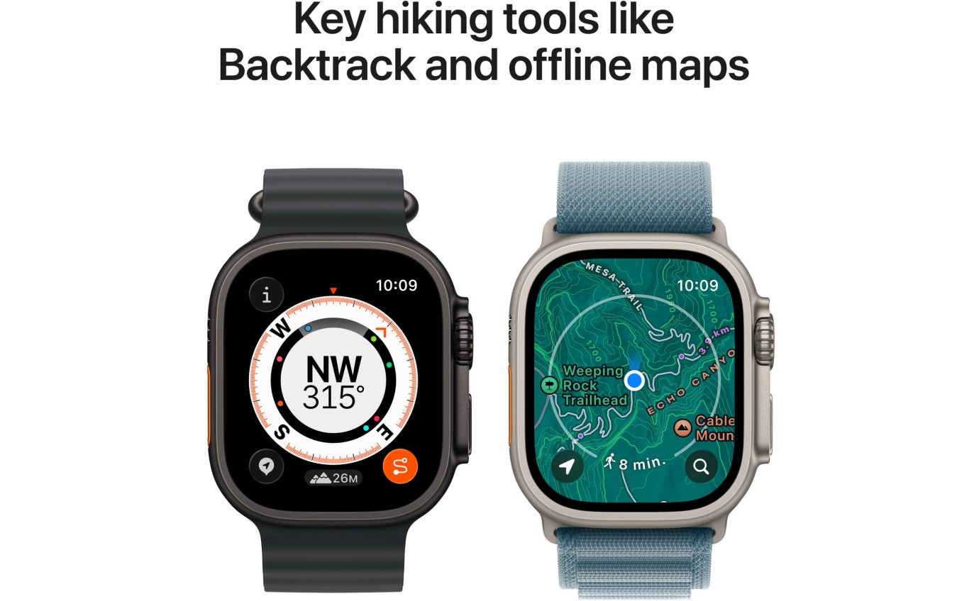 Apple Watch Ultra 3 49mm Natural Titanium Case with Natural Titanium Milanese Loop (Large) MF0E4XA