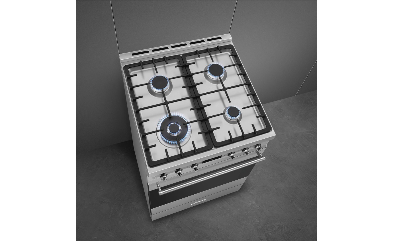 Smeg 60cm Gas/Electric Upright Cooker CS6GMXA2