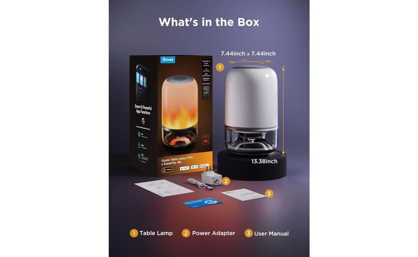 Govee Table Lamp 2 Pro x Sound by JBL H60205F1