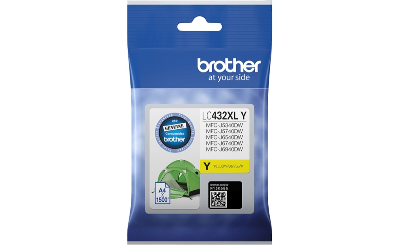 Brother LC432XL High Yield Ink Cartridge (Yellow) LC432XLY