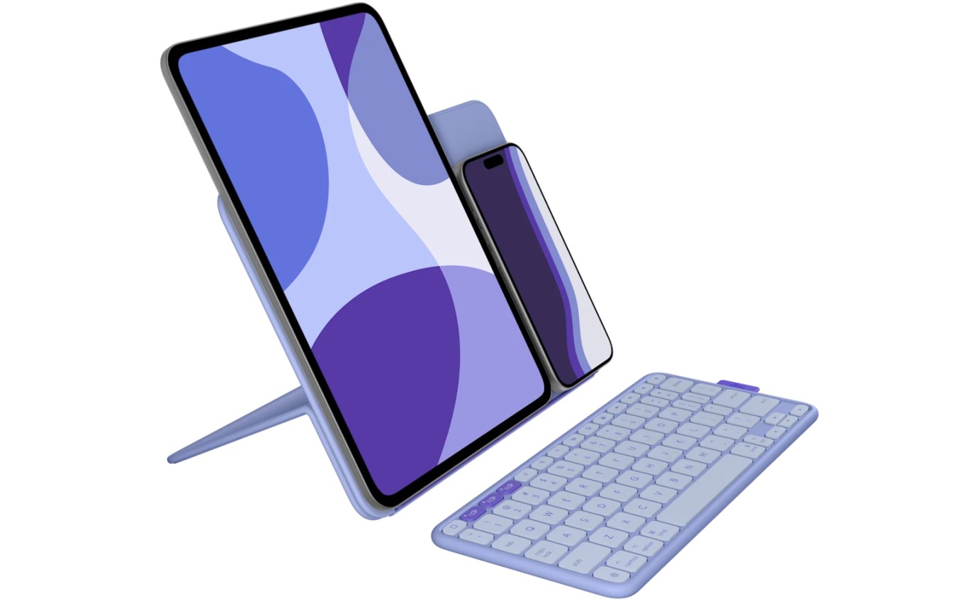 Logitech Flip Folio for iPad Pro 11 inch M4 & Air 11 inch M2/M3 & 5th Gen (Lilac) 920013843