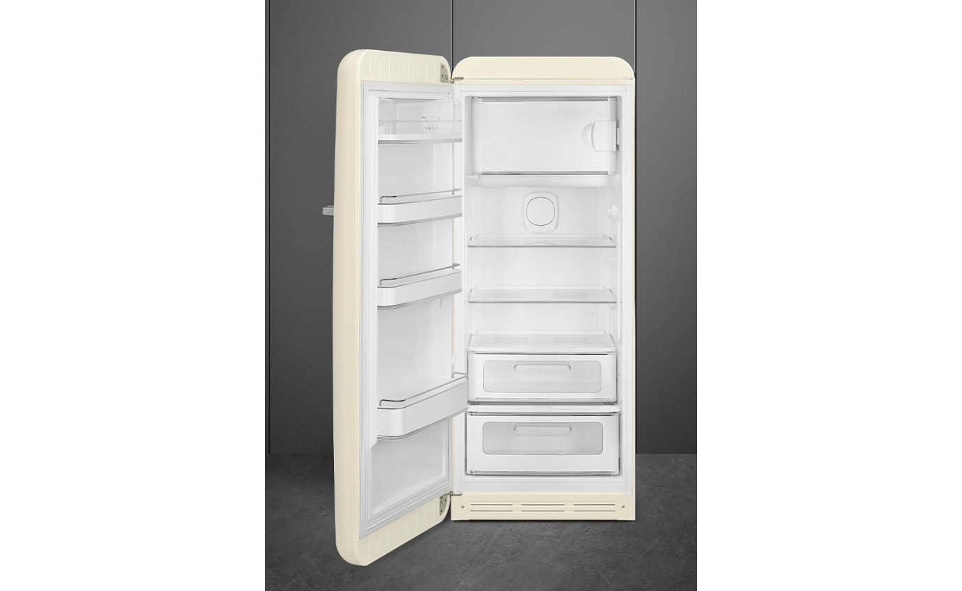 Smeg 270L 50s Style Retro Single Door Fridge (Cream) FAB28LCR5AU