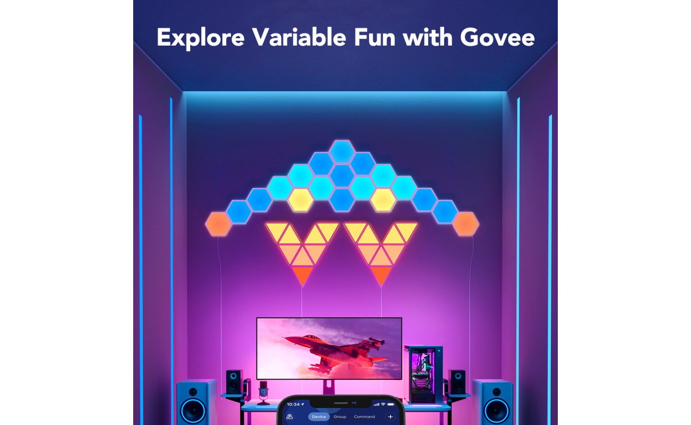 Govee Glide Hexa Light Panels Expansion (2 Pack) H1061002