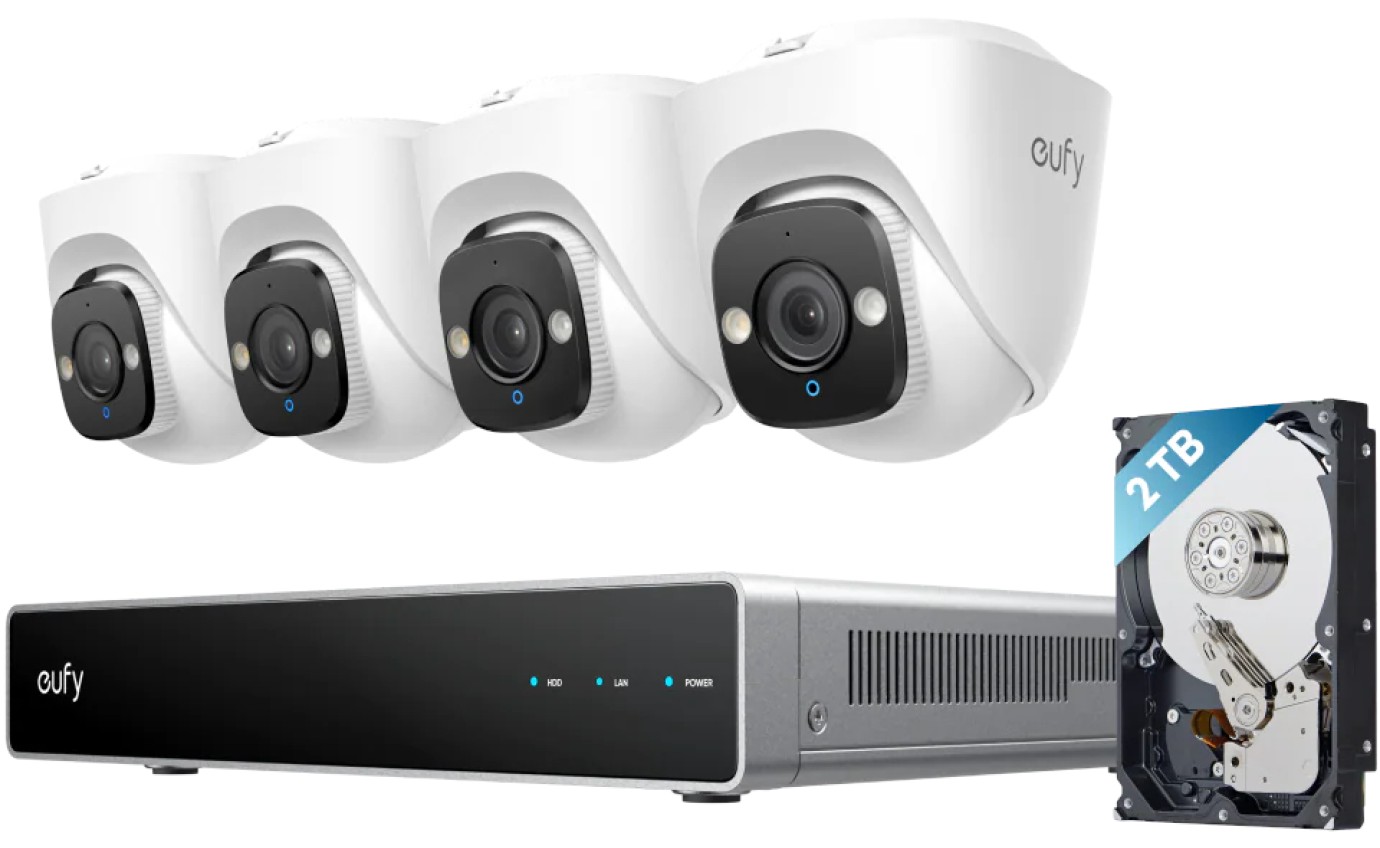 eufy Security NVR Security System E41 (4 PoE Turret Kit) E8P10T21