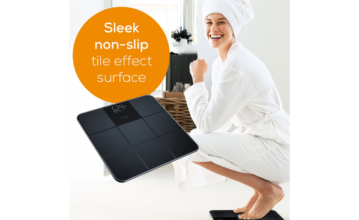 Beurer Digital Glass Bathroom Scale (Black) GS235