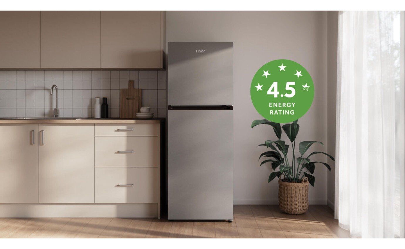 Haier 311L 300 Series Top Mount Refrigerator (Satina) HRF330TS