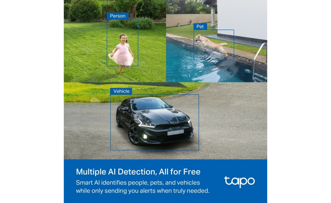 Tapo 2K 4MP Smart Wire-Free Solar-Powered Security Camera Kit TAPOC425KIT