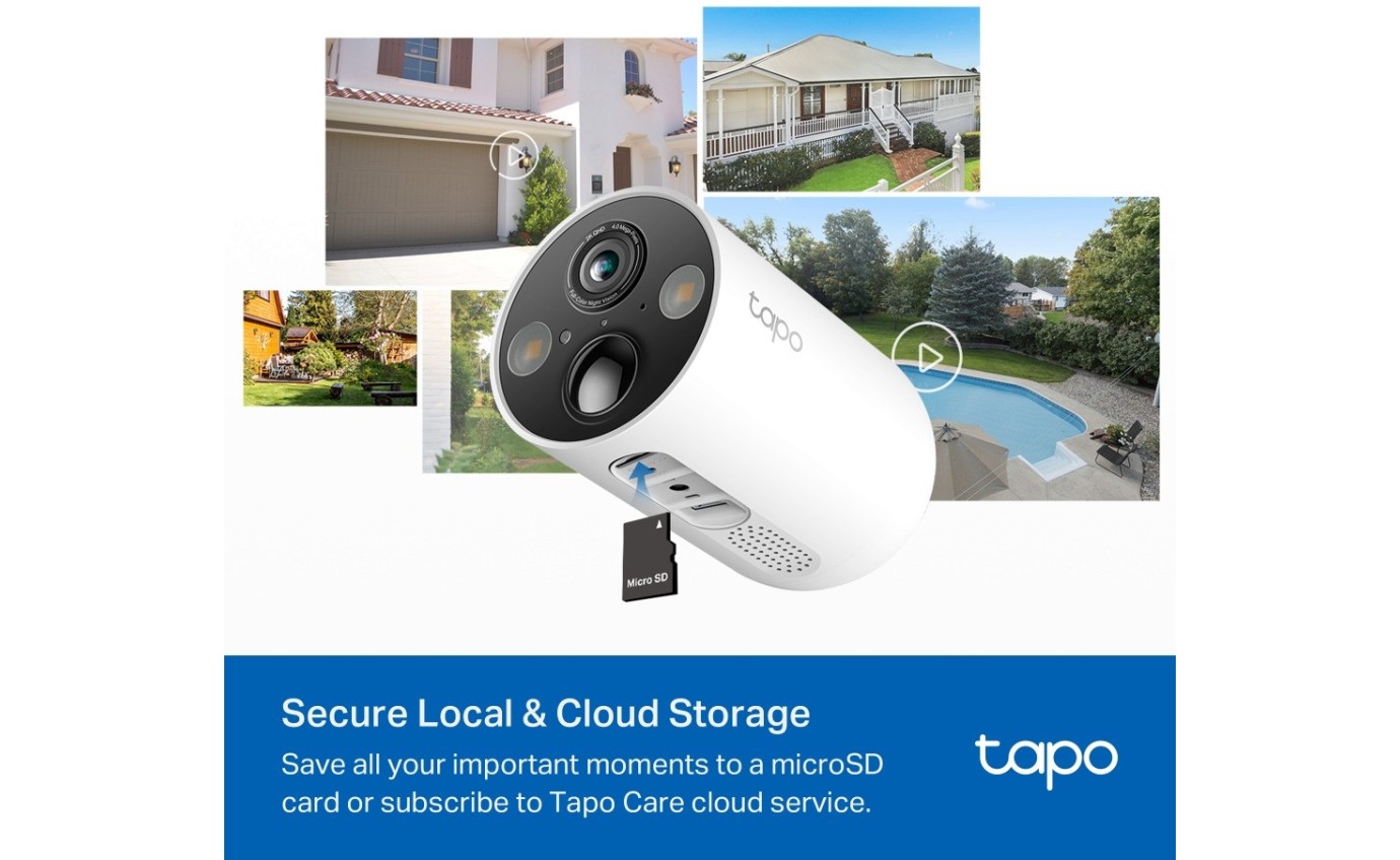 Tapo 2K 4MP Smart Wire-Free Solar-Powered Security Camera Kit TAPOC425KIT
