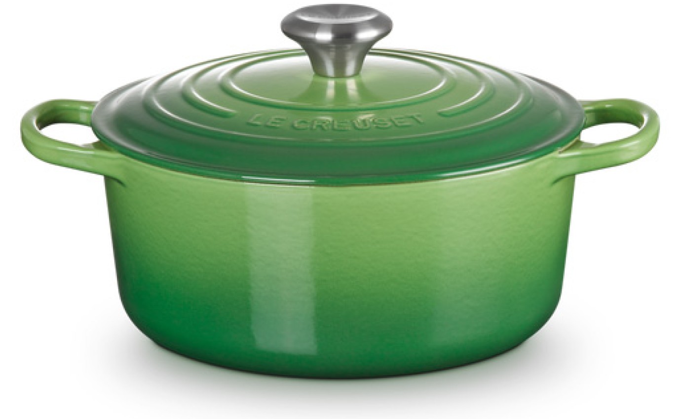 Le Creuset 24cm Cast Iron Round Casserole (Bamboo Green) 21177244082430