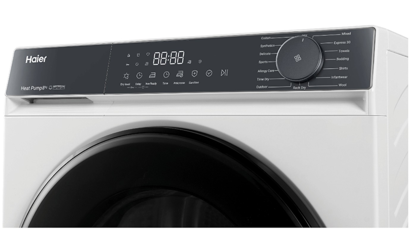 Haier 8kg 300 Series Heat Pump Dryer (White) HDHPS80KW1