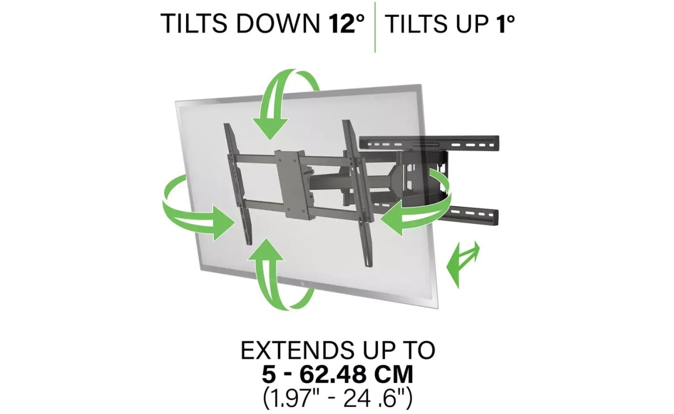 Secura Large Slim Full-Motion TV Wall Mount for TVs 32 inch-90 inch QLFS125B2