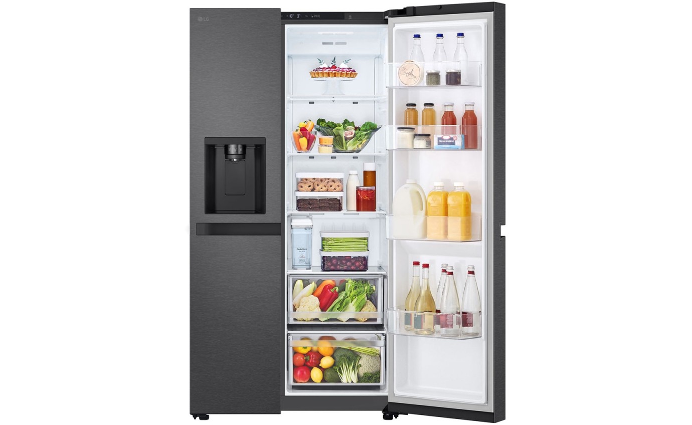 LG 641L Side By Side Fridge (Matte Black) GSN599MBL