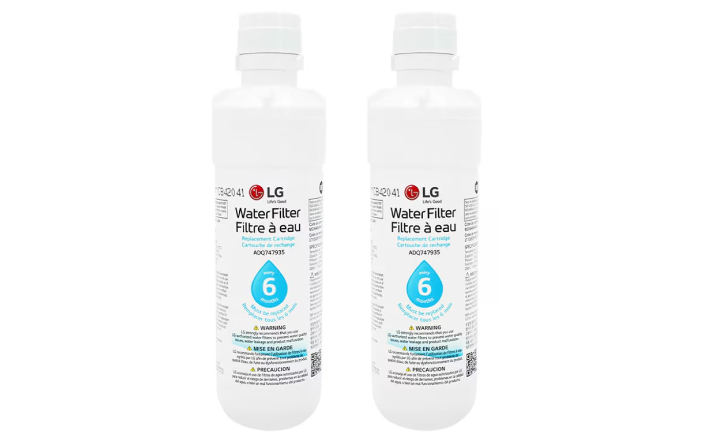 LG LT1000P2 Refrigerator Water Filter Replacement Cartridge (2 Pack) LT1000P2