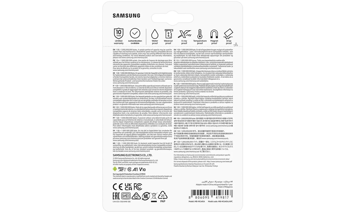 Samsung 64GB EVO Plus microSD Card MBMC64SAAPC