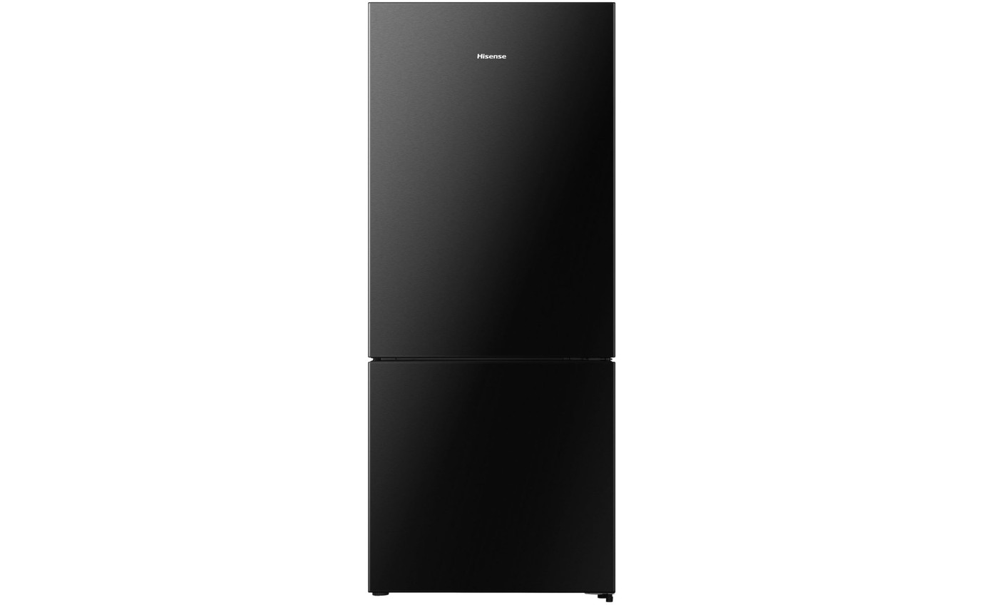 Hisense 417L PureFlat Bottom Mount Fridge (Black Steel) HRBM418B