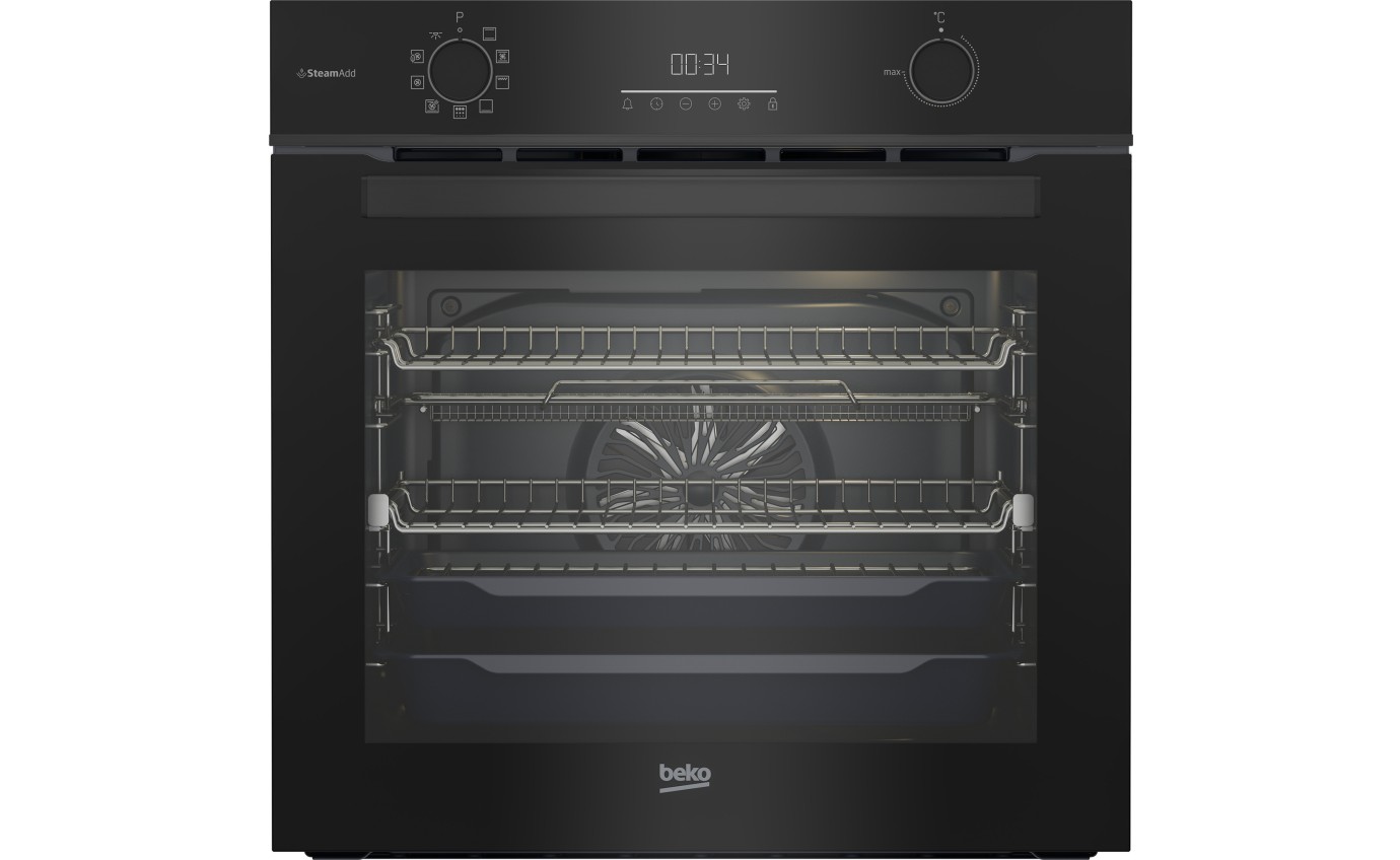 Beko 60cm Pyrolytic Built-in Oven with SteamAdd & Airfry BBO6851PDX