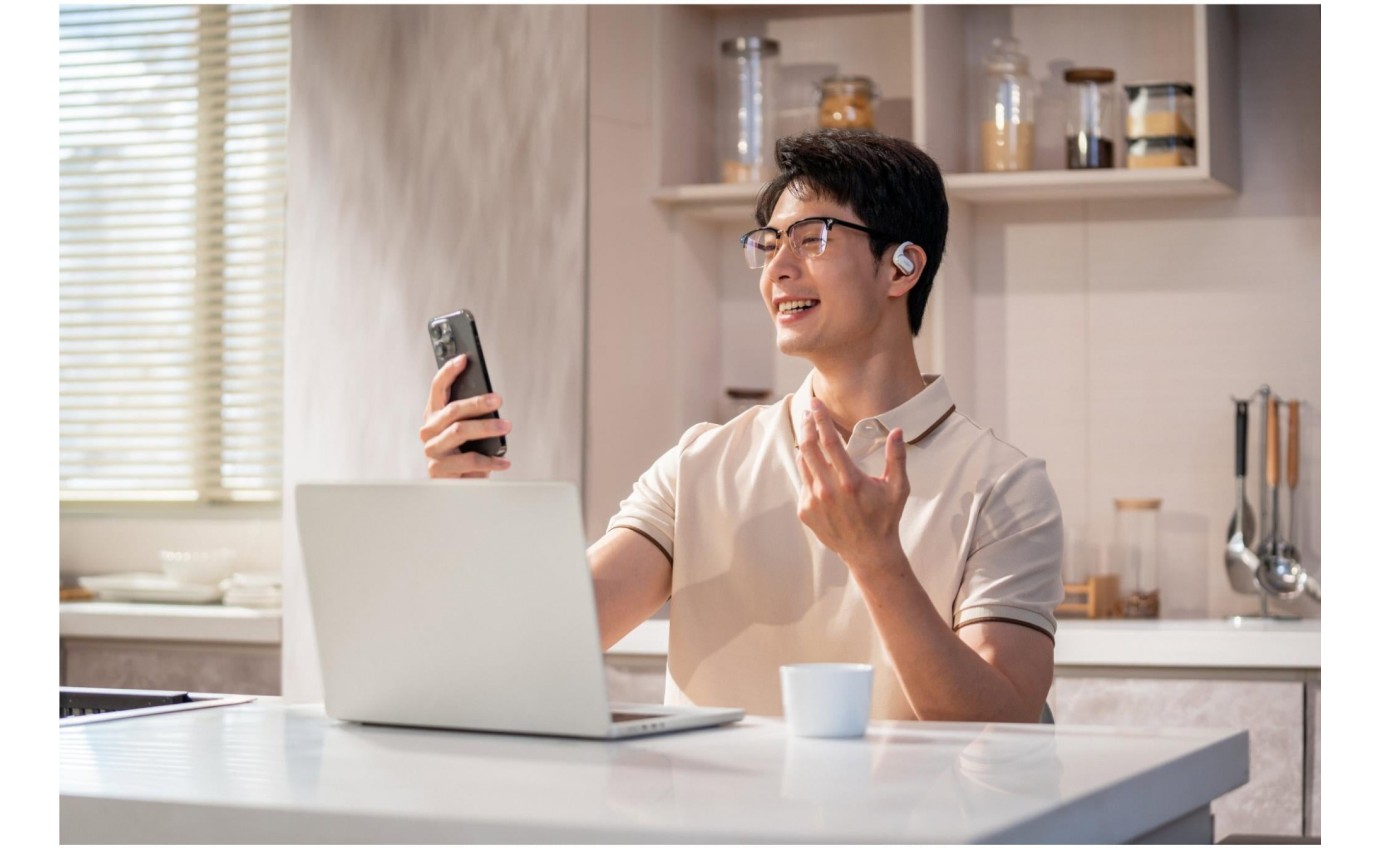 Shokz OpenFit Air Open-Ear Headphones (White) T511STWT