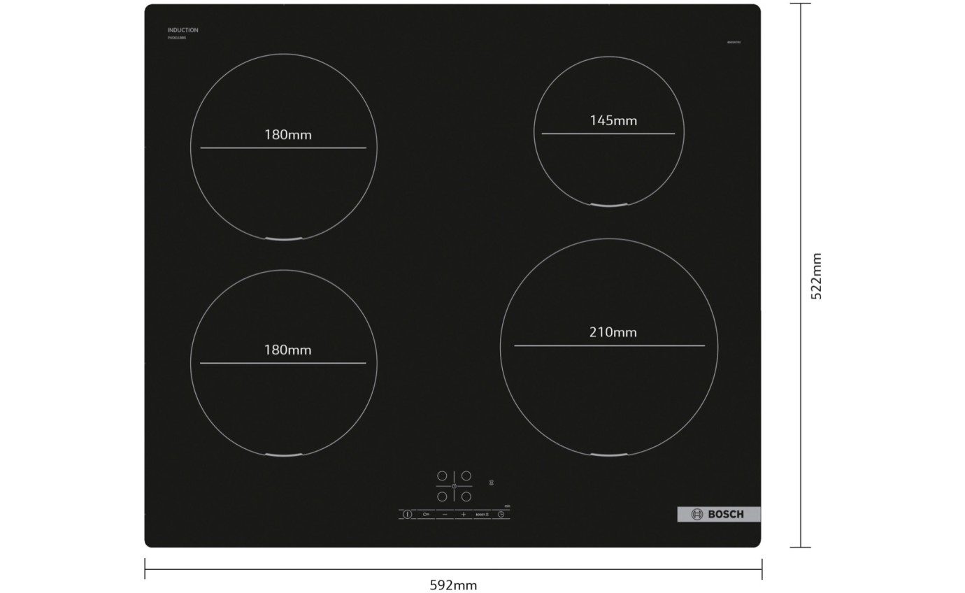 Bosch 60cm Series 4 Induction Cooktop PUE611BB5H