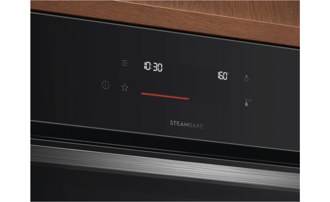 Electrolux 60cm 600 Series Pyrolytic Double Oven with SteamBake (Black) EVEP6626DF