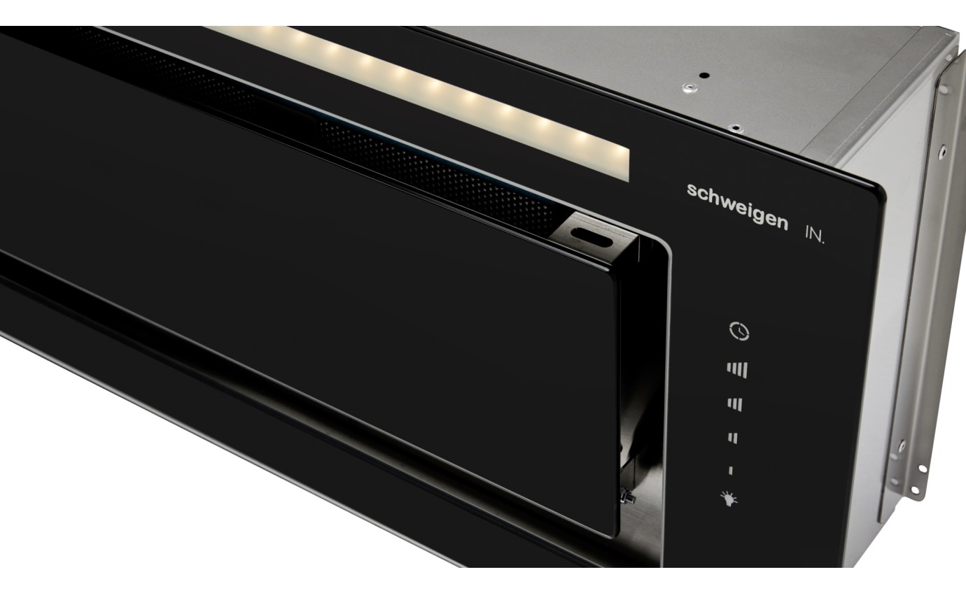 Schweigen 900mm Silent Glass Undermount Rangehood (Black) KLS9GLASSBLKST