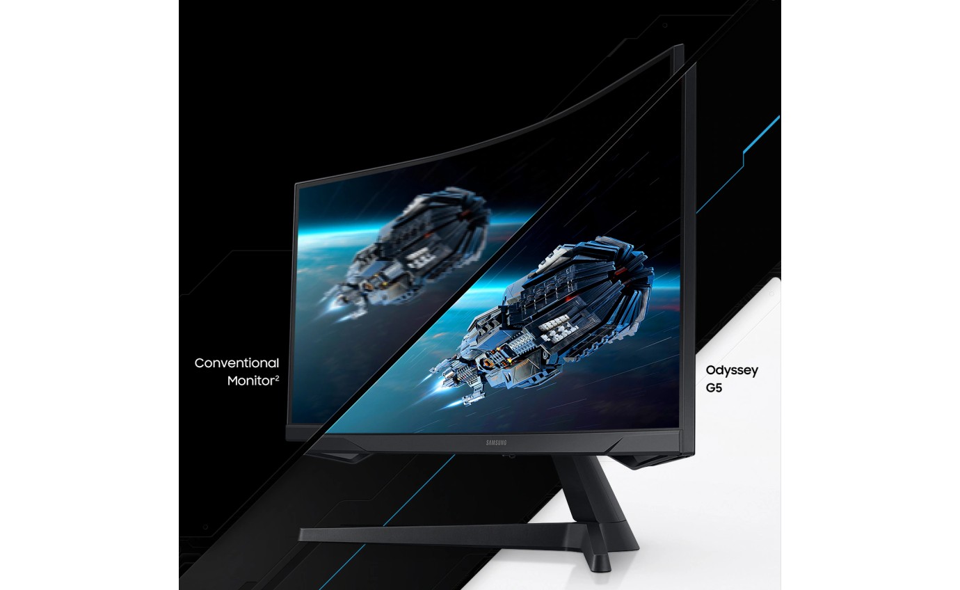 Samsung 34 inch Odyssey G55T Curved WQHD 165Hz Gaming Monitor LC34G55TWDEXXY