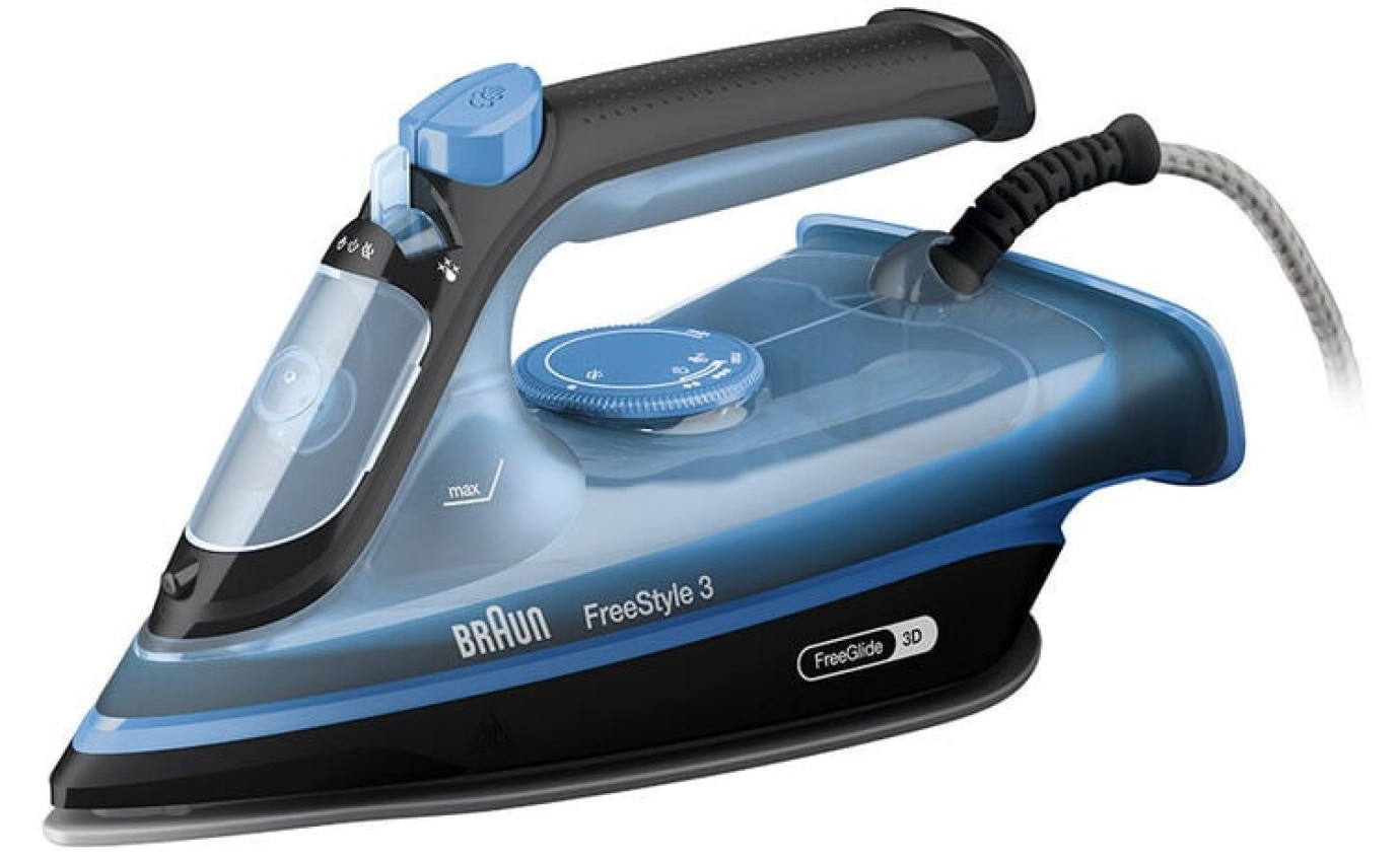 Braun FreeStyle 3 Steam Iron (Black/Blue) FI3194BK