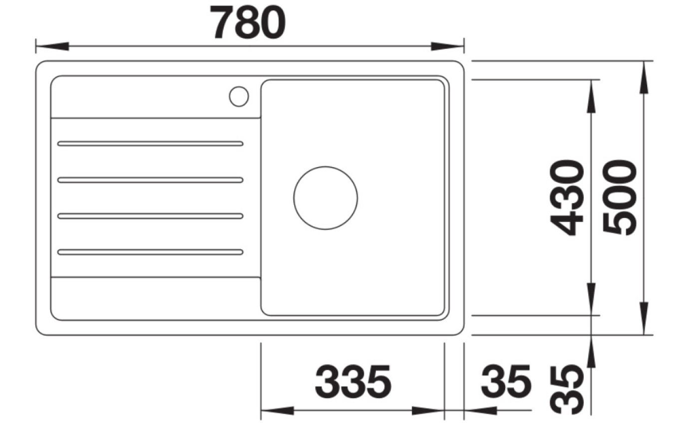 Blanco LEGRA 45S Classic Sink (Anthracite) LEGRA45SRA