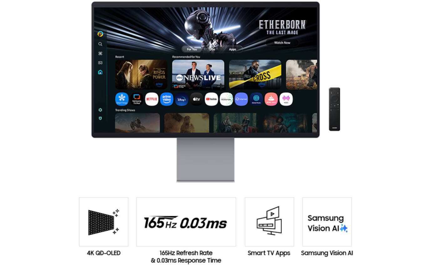 Samsung 32 inch Smart Monitor M9 4K OLED Samsung Vision AI LS32FM902SEXXY