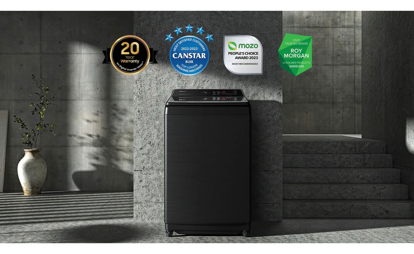 Samsung 9kg Top Load Washing Machine (Black) WA90CG6745BV