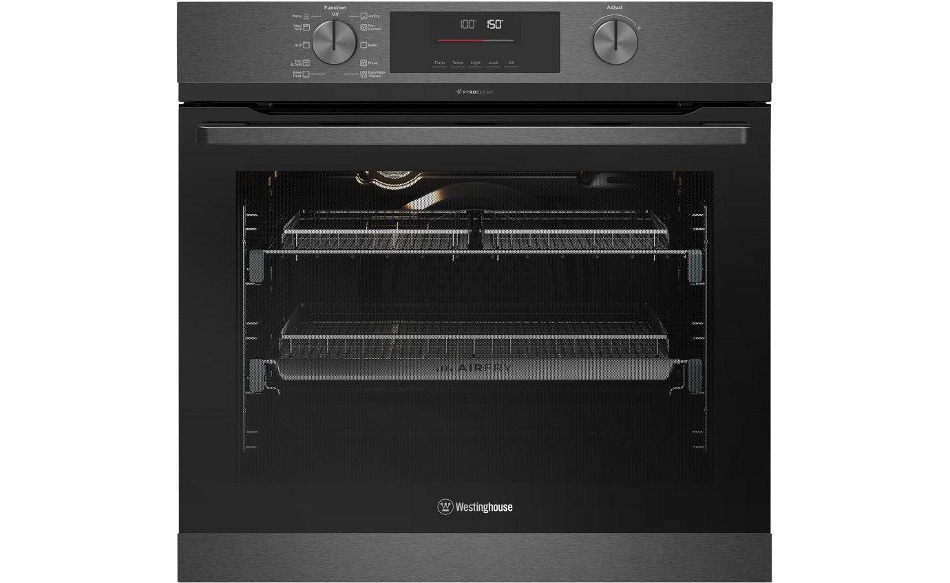 Westinghouse 60cm Multifunction PyroClean Oven with AirFry and SteamBake (Dark Stainless Steel) WVEP6717DD