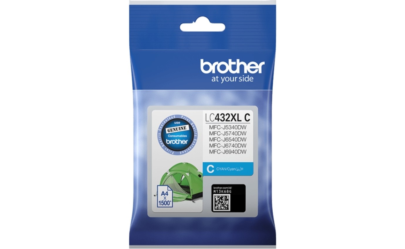 Brother LC432XL High Yield Ink Cartridge (Cyan) LC432XLC