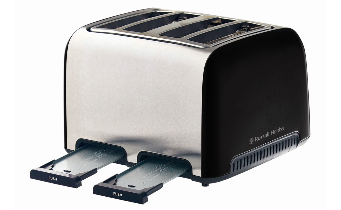 Russell Hobbs Brooklyn 4 Slice Toaster (Black/Copper) RHT94COP
