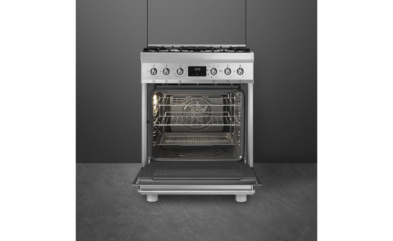 Smeg 60cm Gas/Electric Upright Cooker CS6GMXA2