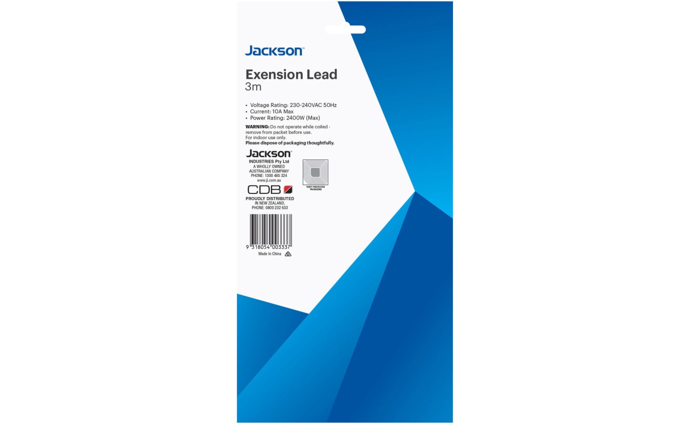 Jackson Extension Lead 3m JJL3P