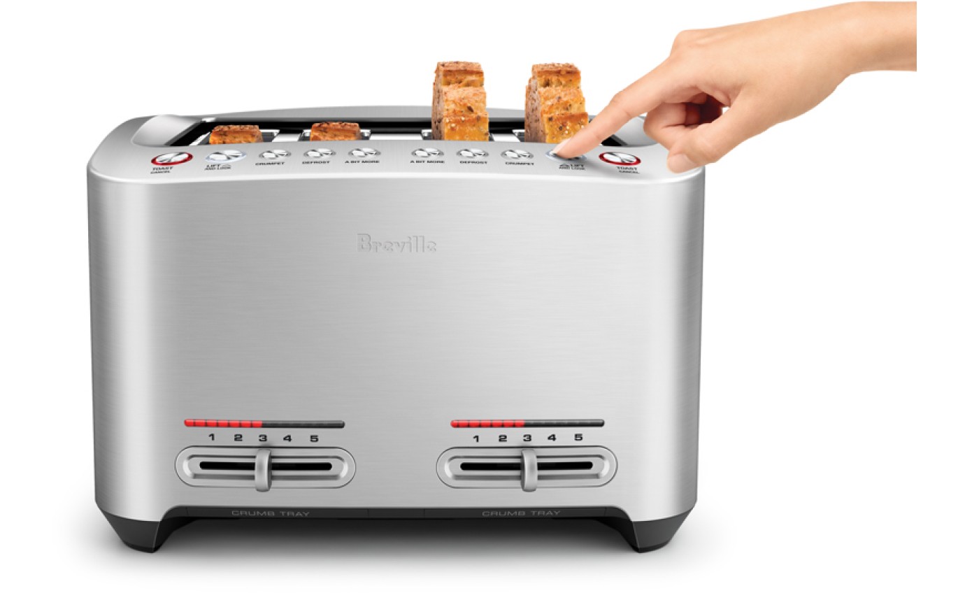 Breville the Smart Toast&reg; 4 Slice Toaster (Stainless Steel) BTA845BSS